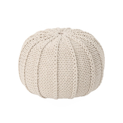 Versatile Cotton Knitted Pouf For Home Comfort And Functionality