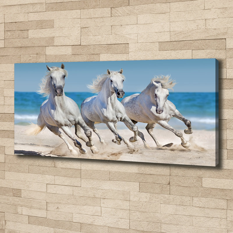 White Horses Beach - No Frame Print on Canvas