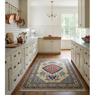 One-of-a-Kind Cream Traditional 4X6 Oriental Area Rug