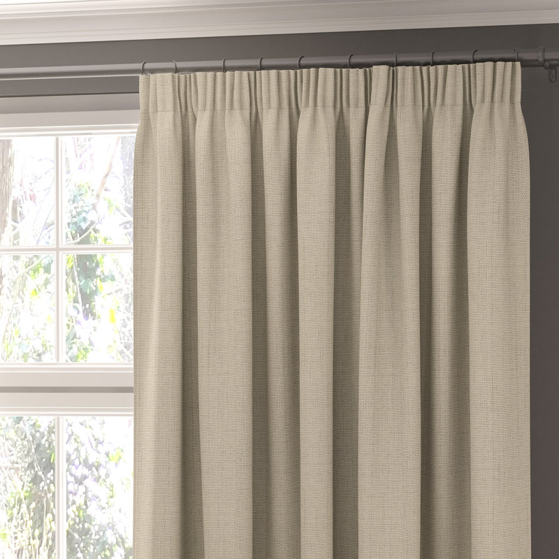 Shillings Blackout Curtain Pair, 168 W x 137 D cm, Beige
