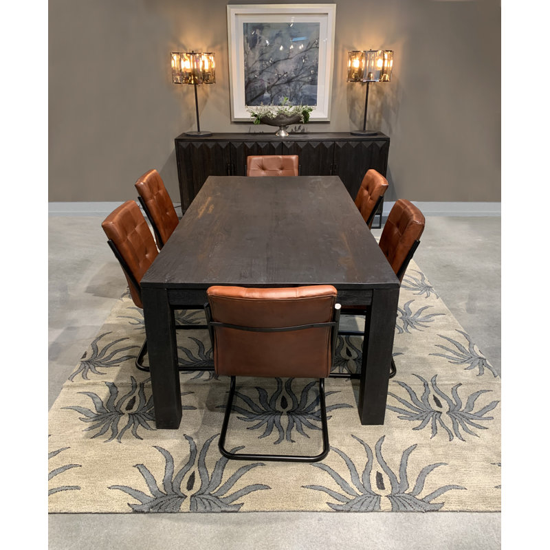 Table de salle à manger Clorissa, H 30 po x P 36 po x L 72 po, Noir