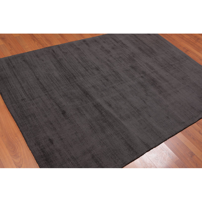 Tapis gris anthracite crocheté à la main