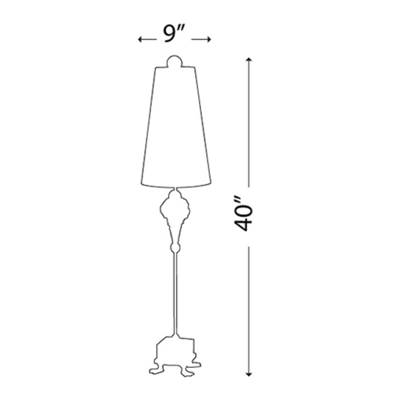 Pompadour Luxe 40" Table Lamp