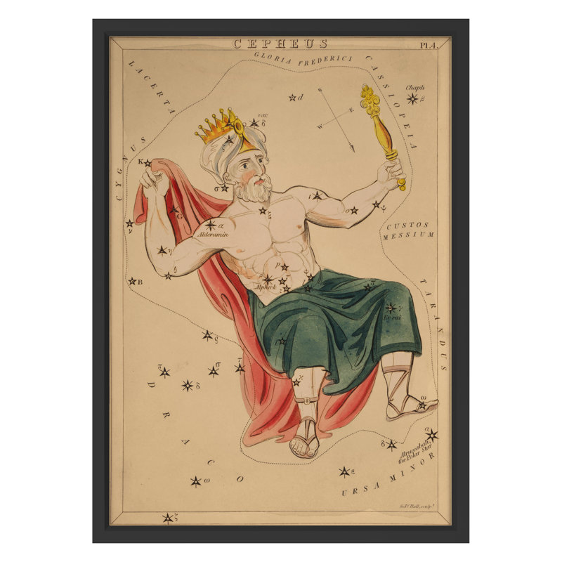 Cepheus Print by Grand Archives, 32" H x 23" W, Black Framed 