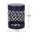 Large Outdoor Metal Side Table. Modern Design, Navy Blue. Iron Cut, Powder-Coated. No Assembly. 13.99In.X13.99In.X18.27In., 4.57Lb End Blue, Elegant Cut. Powder-Coated Frame, 13.99In X 18In,-1741704901