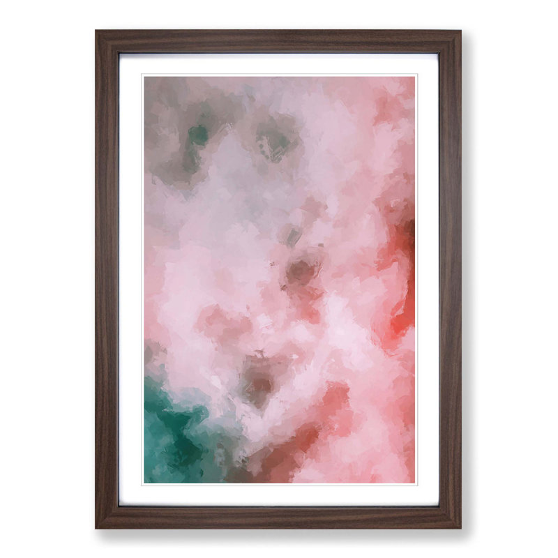 Cloud Colours in Abstract - Picture Frame Painting Print, Walnut Framed, 48cm H x 36cm W x 2cm D