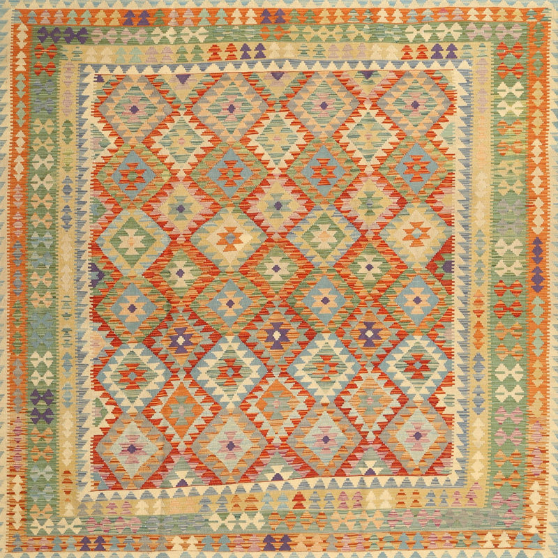 Southwestern Indoor Rug, Square 3'