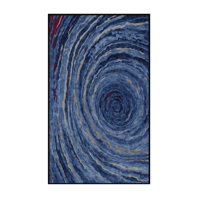 Machine Washable Gray Area Rug, Rectangle 4' x 6'