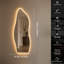 Miroir mural pleine longueur 65 po x 25 po à DEL, miroir de forme irrégulière en verre trempé de forme organique avec éclairage réglable, miroir décoratif moderne pour vestibule de chambre à coucher
