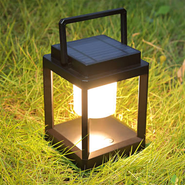 7.4" Battery Powered Integrated LED Solar Outdoor Lantern
