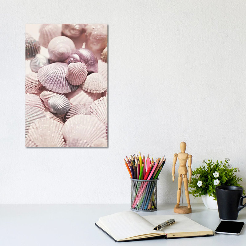 Shells And Glitter by Monika Strigel - Wrapped Canvas Painting, 20.32 cm H x 30.48 cm W