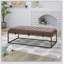Banquette rembourrée en métal, conception simple, confortable et durable, banc multifonctionnel