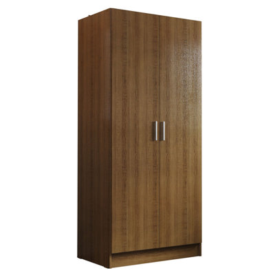 Latitude 2 Door Storage Cabinet with Ample Shelf Space 31"L Utility Armoire Closet  Entryway and Bedroom Organization Unit