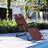 Patio Sunbathing Chair, 21 Folding With Pillow & Pocket, Adjustable For Beach, Lawn, Pool, Deck, Outdoor, Brown Outdoor Tanning Lounge Pocket. For Patio, Deck. Brown. Foldable Design, Metal Frame,