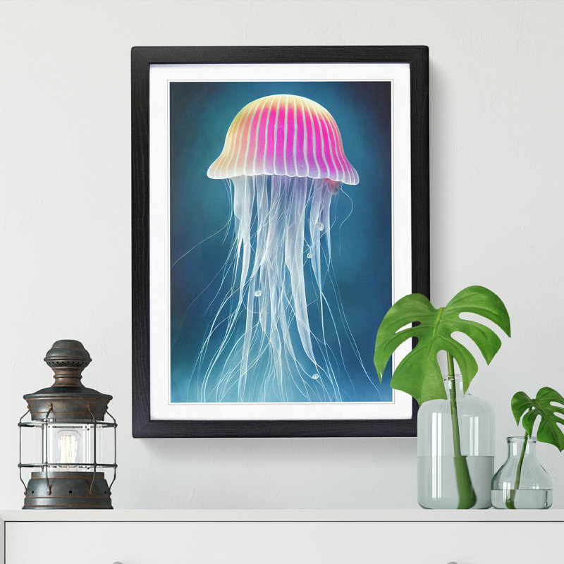 Angilee Jellyfish Vol.2 - Picture Frame Print, Black, 25cm H x 2cm W x 3cm D