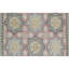 Hand-Knotted High-Quality Green and Rose Area Rug