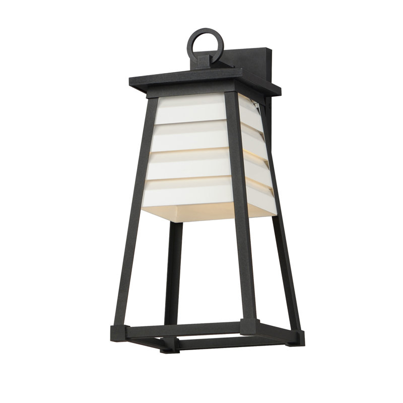 Renlee Wall Light, White/Black, 18" H x 8.5' W x 8.75" D