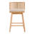 Marion 26.50" Seat Height Rubberwood Counter Stools with Rattan Backrest-217507194-212437094