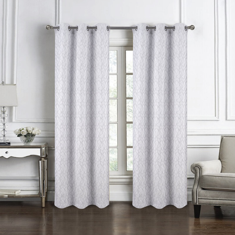 Annachiara Room Darkening Curtain Panel Pair, Gray