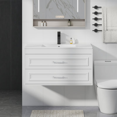 Ensemble de meuble-lavabo simple 36 po avec comptoir en résine SMC