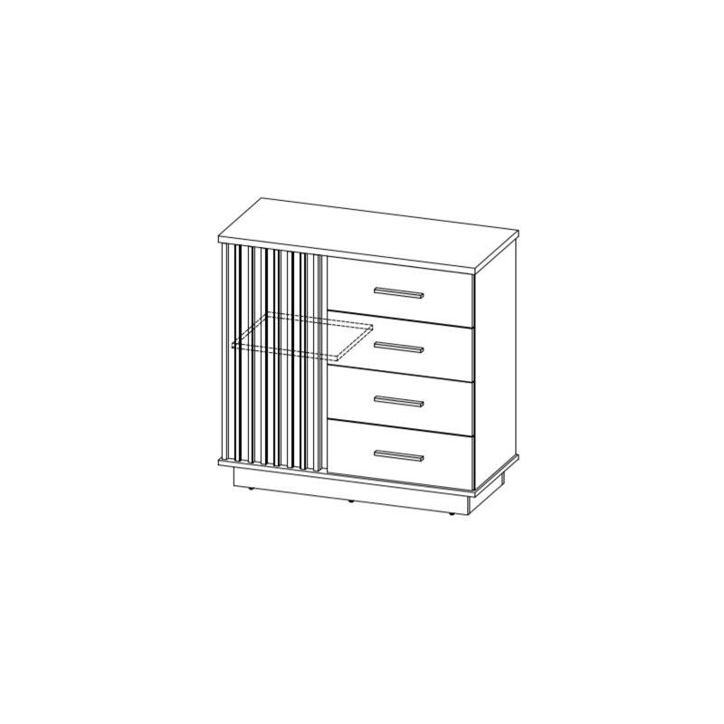 Casselman 90cm W 4 - Drawer Chest of Drawers