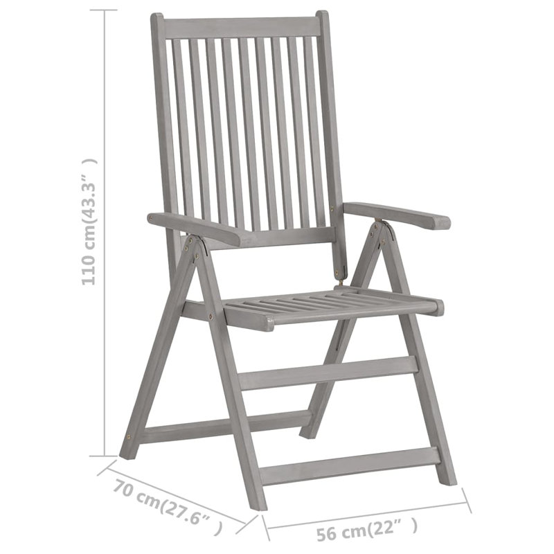 Acacia Patio Dining Armchair with Cushion, Red