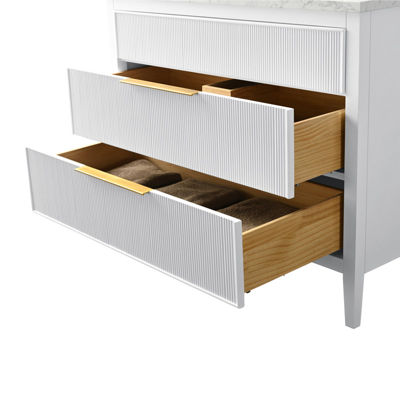 Emma 42" W Single Vanity, White