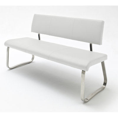 Swarthofthi Genuine Leather Upholstered Bench