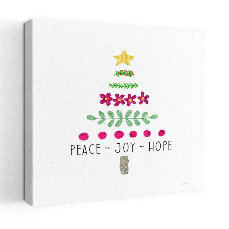 Arbre de Noël Peace Joy Hope, H 24 po x l 24 po
