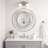 Metal Round Wall Mirror, Decorative Wall Mirror with Overlapping Circles-913864889