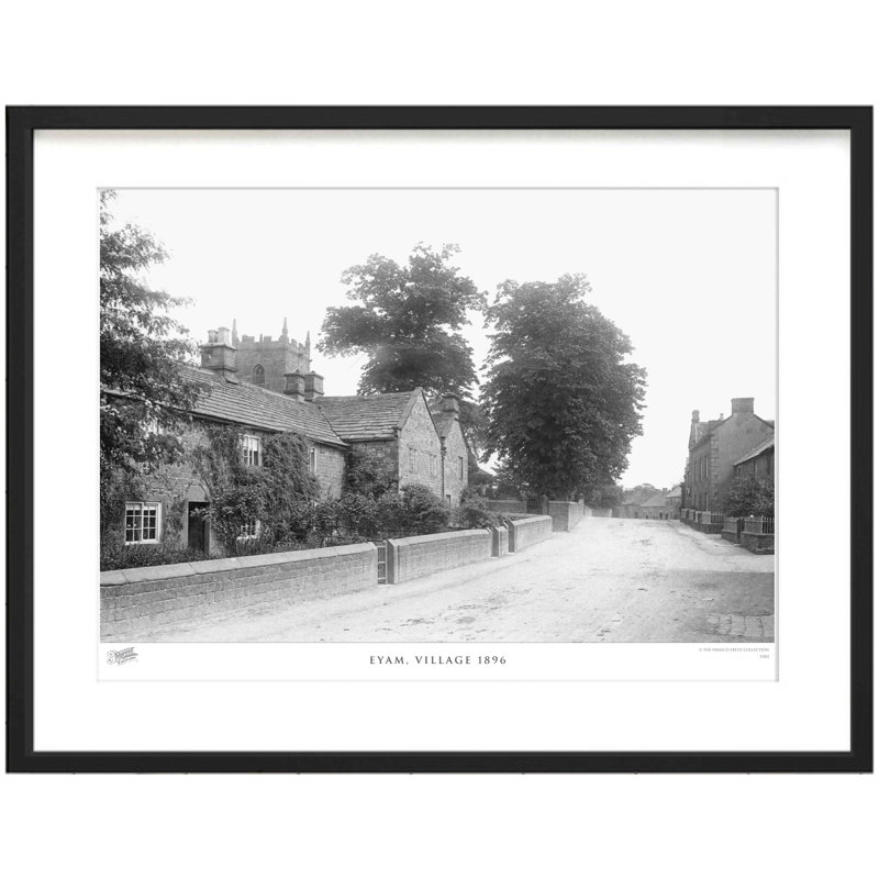 Eyam, Village 1896 - Single Picture Frame Print, 45cm H x 60cm W x 2.3cm D