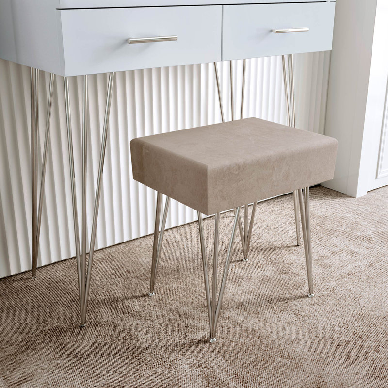 Chawn Dressing Table with Mirror, Grey