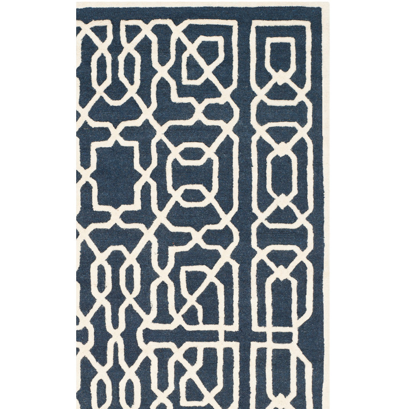 Cannen Hand Tufted Wool Geometric Rug, Rectangle 3' x 5'