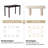 Pearlena 70.87" Modern Rectangle Cream White Dining Table Set with 6 Chairs for Kitchen, Bar, Living Room-539561009-539561008
