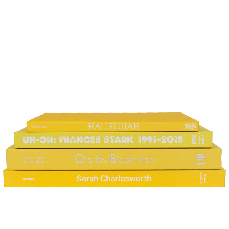 Livres décoratifs - pile de table basse jonquille - 4 livres jaunes