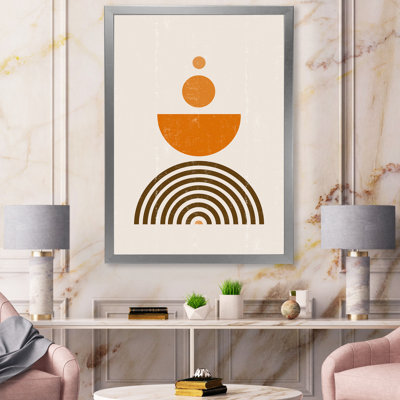 " Abstract Rainbow Sun And Moon In Earth Tones V "
