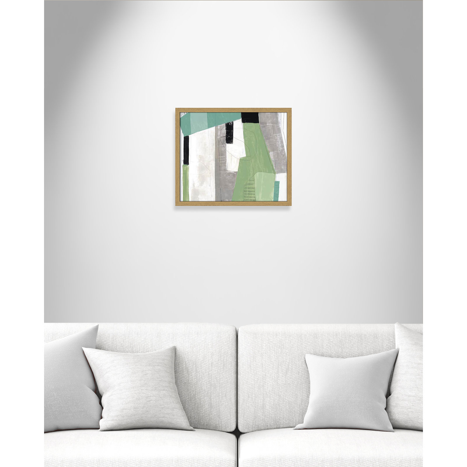 Evergreen Essence Print, 16" H x 19" W x 0.75" D, Natural Slim Fram - Fine Art Paper Print, No Mat