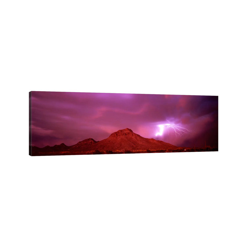 Tucson AZ USA 1 Piece Wrapped Canvas Panoramic Wall Art, 30.48 cm H x 91.44 cm W x 1.91 cm D