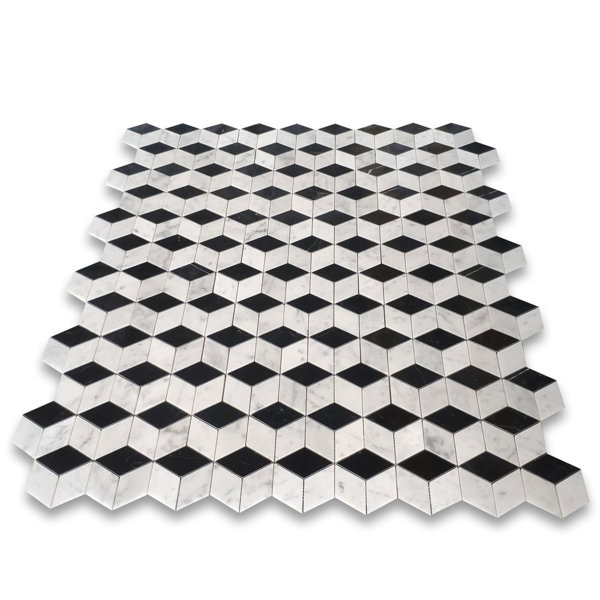 10" x 11" Marble Honeycomb Mosaic Wall & Floor Tile