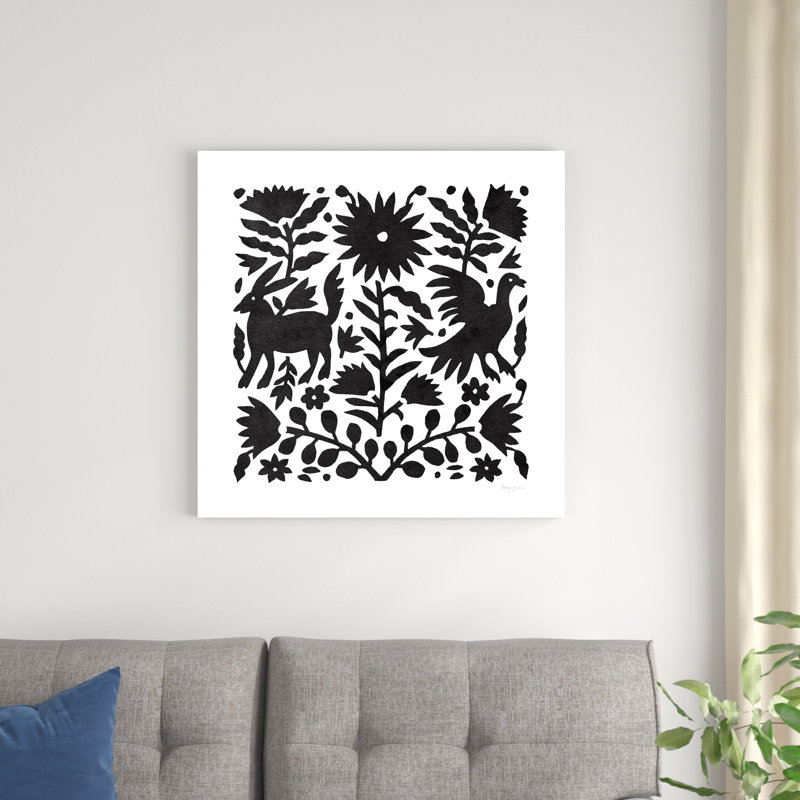 Otomi Elegance noir III, H 30 po x l 30 po