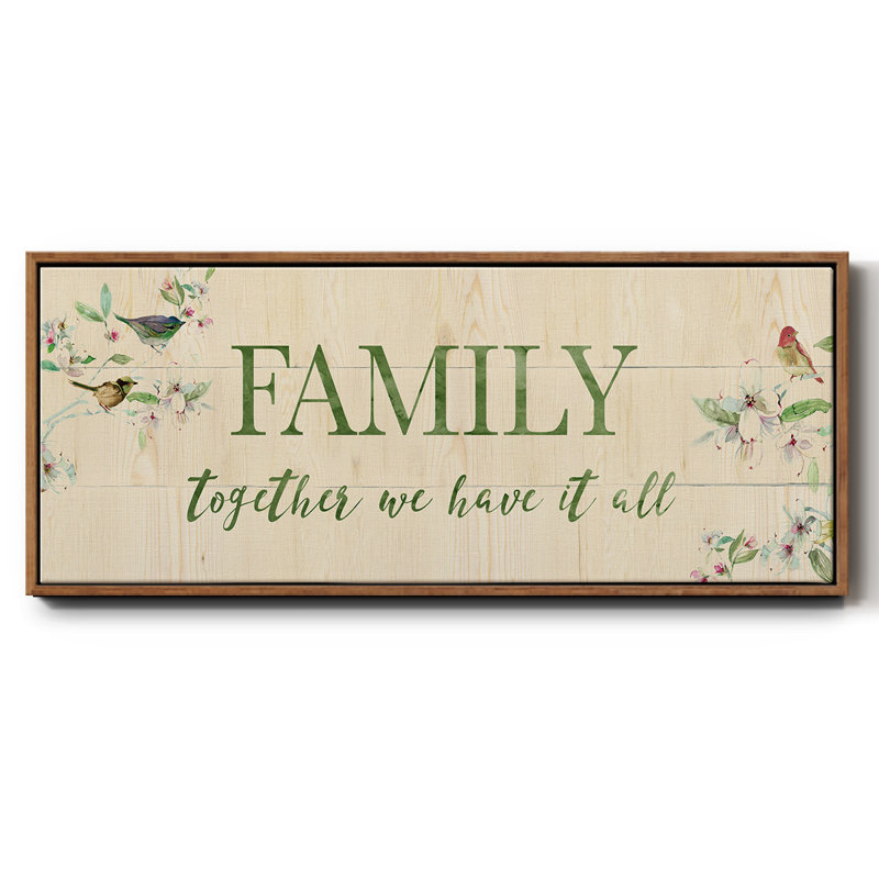 «Family Together» - toile encadrée, H 20 po x l 50 po