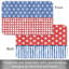 Ensemble de 4 napperons réversibles Americana
