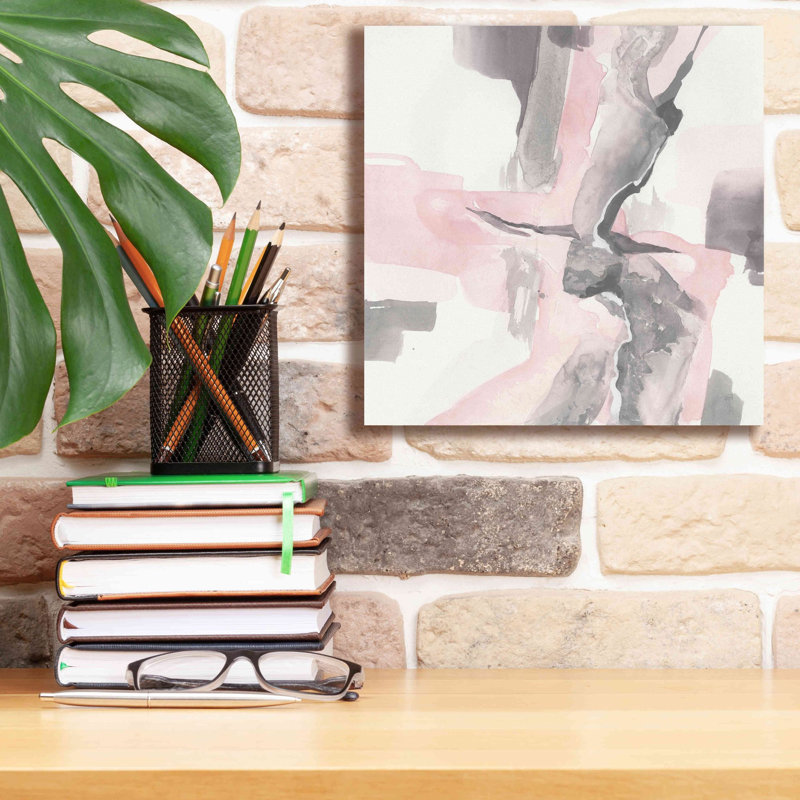 «Blush Gray I» par Chris Paschke, estampe numérique sur toile, H 12 po x l 12 po x P 0,75 po
