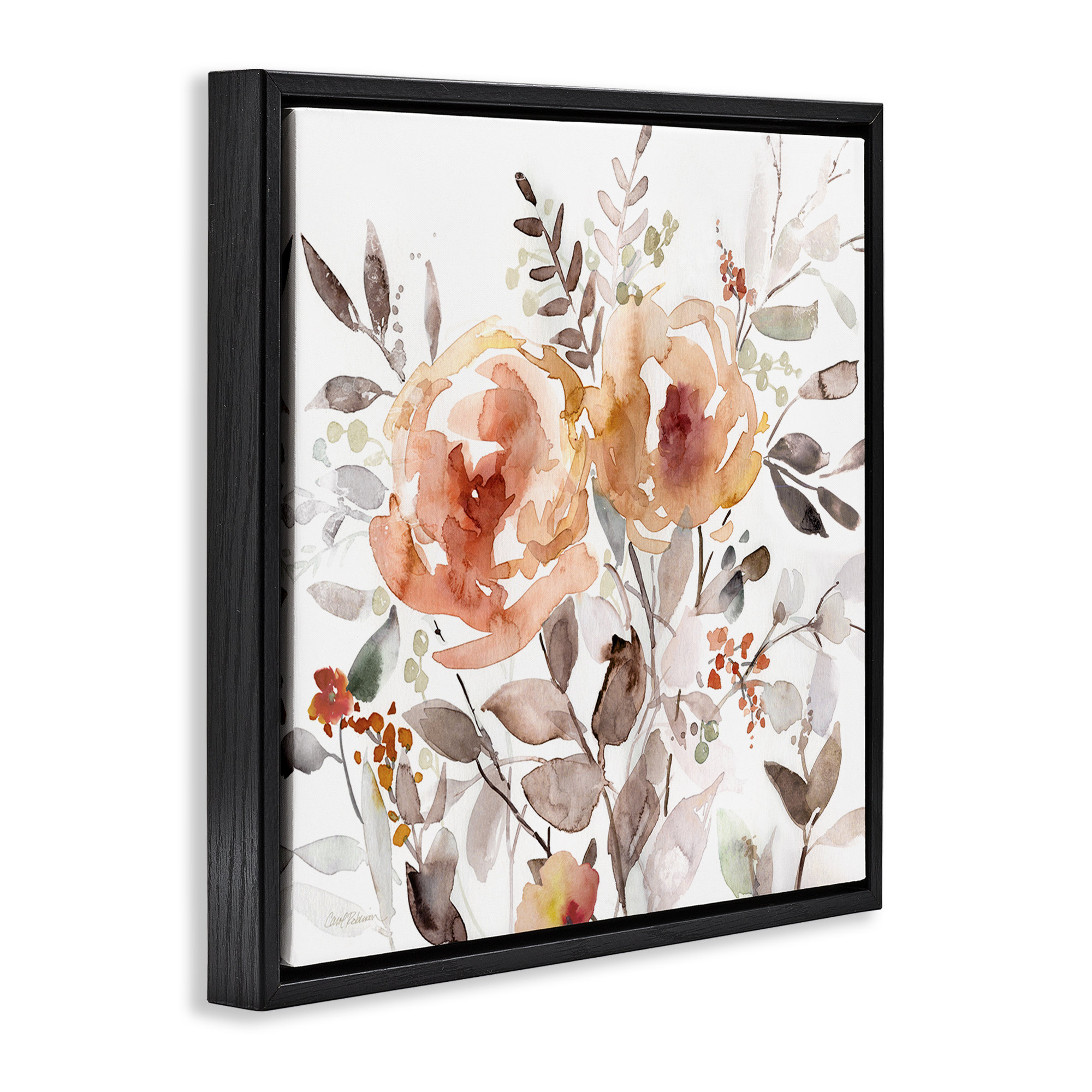 Lark Manor Floral Impressions on Framed Floater Canvas Wall Art by ...