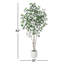 Faux ficus Agostino avec pot de fleurs rond blanc-1639527801