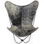 Fauteuil papillon en cuir de vache 33,8 po Banjabaru-739578821