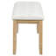 6 tables de salle à manger avec une touche rétro - bois naturel délavé, 4 chaises et 1 banc pour manger chic et élégant