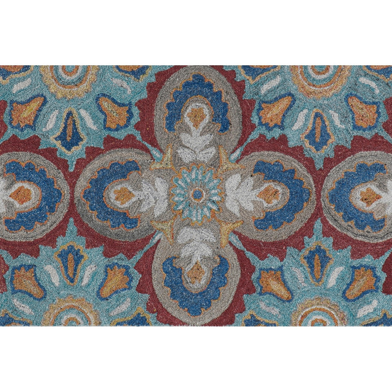 Pavilion Hand-Tufted Multicolor Recycled Polyester Indoor/Outdoor Area Rug, Rectangle 2' x 3'