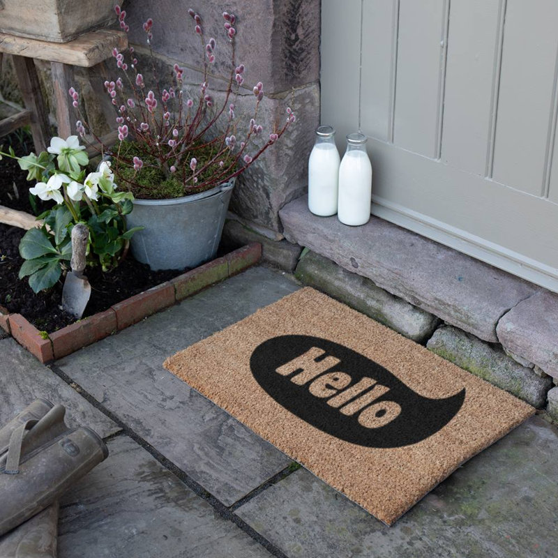 Beaudry Kitchen Mat, Black/Yellow