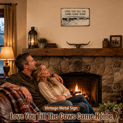 Love You Tills The Cows Come Home Sign Romantic Home Decoration For Rural Lovers